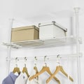Miniatyrbild 4 av 8: Rootz justerbar garderob Organizer Kläder Hyllsystem-Hängskena-Teleskopiska Kläder Förvaringshyllor