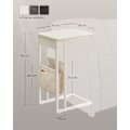 Miniatyrbillede 4 af 7: Rootz Cremehvid Sidebord - Endebord - Natbord - Spånplade Stål Polyester - 30cm x 40cm x 62cm