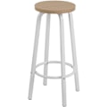 Pikkukuva 4 / 8: Rootz Modern Baarijakkara - Skandinaavistyylinen jakkara - Minimalistinen työtuoli - Mukava MDF-istuin - Kestävä ruostumaton teräsrunko - Tilaa säästä
