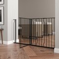 Miniatyrbillede 9 af 10: Rootz Pet Safety Door Guard - Pet Gate - Hundeport - Dobbelt låsemekanisme - 145 cm x 76 cm - Stål og ABS - Justerbar bredde - Sort