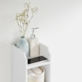 Miniatyrbillede 5 af 9: Rootz White Badeværelsesskab - Opbevaringsorganisator - MDF-møbler - Kompakt design - Anti-Tip-enhed - Nem montering - 18cm x 20cm x 80cm