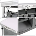 Miniatyrbild 5 av 9: Rootz justerbart campingbord - Bärbart hopfällbart bord - Utomhusmatbord - Justerbart i höjdled, integrerad förvaring, enkelt underhåll - 47 cm x (62
