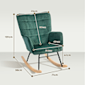 Miniatyrbillede 3 af 11: Rootz Rocking Stol - Glider Stol - Nursernestol - Tyk polstring - Beech Wood Runners - 98D X 71W X 101H CM - Understøtter op til 120 kg