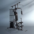 Miniatyrbild 6 av 7: Rootz Gym Power Station - Fitness Station - Multigym Fitness Center - Träningsutrustning - Inklusive vikter - Lat Pulldown - Leg Curl - Metall - PU ko