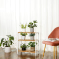 Miniatyrbillede 5 af 8: Rootz Skohylde - Skohylde - Bambus - Stativ - 3 niveauer - Hvid - Beige - 60 x 26 x 66 cm