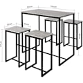 Miniatyrbild 3 av 8: Rootz Bar Set - 1 Barbord och 4 pallar - Hemma kök Frukost Bar Set - Möbel Matsalsset