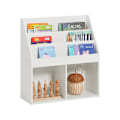 Miniatyrbillede 1 af 7: Rootz børnebogreol - Magasinstativ - Opbevaringshylde - Ideel til småbørn - 3 opbevaringsrum - Nem montering - 73 cm x 80 cm x 30 cm