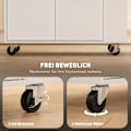 Miniatyrbild 6 av 10: Rootz Kitchen Cart with Drawer - Mobile Storage - Versatile Trolley - Justerbara hyllor - 82 x 38 x 86,5 cm - Vit och brunt