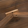Miniatyrbillede 8 af 9: Nancy's Elfers Tuintafel - Balkontafel - Houten Tafel - Weerbestendig - Wielvorm - Massief Hout - Naturel - 115 x 60 x 65 cm