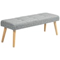 Miniatyrbillede 10 af 10: Rootz Sengebænk - Polstret bænk - Vinduessæde - Tyk polstring - Imiteret linned - Gummi træben - 120cm x 41cm x 43cm