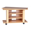 Pikkukuva 6 / 6: Rootz TV HiFi Bench Beech TV-taso, käännettävä ja rullattava 75 x 38 x 51 cm