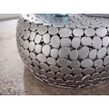 Miniatyrbillede 3 af 7: Rootz sofabord metal sølv 66x66x32 cm sofabord aluminium - Design stuebord rundt - Lille sofabord Moderne - Sidebord sidebord stue