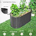 Pikkukuva 5 / 11: Rootz Metal Planter - Kukkaruukku - Puutarhavuode - Turvareuna ja käsineet - Parannettu viemäröinti - 160x80x80cm - tummanharmaa
