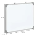 Miniatyrbillede 3 af 7: Rootz Whiteboard - Magnetisk tavle - Let at tørre af - Med 4 markører - 10 magneter - 1 viskelæder - 60 x 1,8 x 45 cm