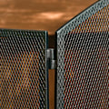Miniatyrbillede 4 af 7: Rootz Pejseskærm - Pejsebeskyttelse - Gittergnistbeskyttelse - Foldet tredelt design - Metal - Sort - 128 x 2 x 76,5 cm