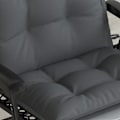 Miniatyrbillede 9 af 10: Rootz 2 stykker Sun Lounger Set - Garden Lounger Puder - polstrede puder - Vandafvisende, fade -resistent - 50x116x5 cm - Grå