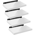 Pikkukuva 1 / 8: Rootz 4 seinähyllyn sarja - Kelluvat hyllyt - Esittelyhyllyt - Kestävä MDF - Monipuolinen ja tyylikäs - Helppo asennus - 60x22,9x3,8cm