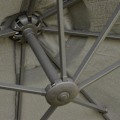 Miniatyrbillede 7 af 11: Rootz Parasol med Parasol Stand - Grå - Stål, Polyester, Abs - cm x cm x 94,48 cm