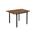 Miniatyrbillede 1 af 7: Rootz Vintage Brun-Sort Spisebord - Spånplade stål - Sammenklappeligt bord - Rustikt bord - Heavy Duty - 120cm x 78cm x 76,2cm