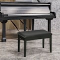 Miniatyrbillede 2 af 5: Rootz klaverbænk - 1 person - Polstret - Gummitræ - Kunstlæder - Solid siddeplads - Træben - Sort - 75L x 35W x 49H cm