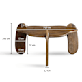 Miniatyrbillede 4 af 6: Rootz Modern Design Sofabord - Bordplade i organisk form - Naturligt trækorn - Håndlavet - Mangotræ - 78 cm x 78 cm x 39,5 cm
