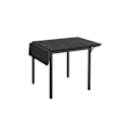 Miniatyrbillede 1 af 6: Rootz Folde Spisebord - Ibenholt Sort - Blæk Sort - Spånplade Stål - Pladsbesparende - 78 cm x 120 cm x 76,2 cm - Letvægt 17,5 kg