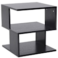 Pikkukuva 1 / 11: Rootz Side Table - 2-tier Side Table - Bed Table With Modern Design - Coffee Table For Office - Living Room - Dining Room - Black - 40 x 40 x 43 cm
