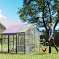 Pikkukuva 2 / 10: Rootz Chicken -kotelo - Chicken Coop - siipikarjan talo - Vedenpitävä katto - 1,7 x 1,8 x 1,8 m - 6-8 kanaalle