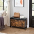 Miniatyrbillede 2 af 9: Rootz Skobænk - Skoskab - Opbevaring - 6 par sko - Industriel - 80 x 30 x 51 cm - Brun - Sort