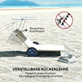 Miniatyrbillede 5 af 10: Rootz Sun Lounger Set - Foldbar havelounger - Rulle dækstol - Justerbar ryglæn - 62 cm x 148 cm x 85 cm