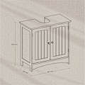 Pikkukuva 3 / 5: Rootz -pesuallaskaappi - Vanity Unit - Pohjakaappi - Kompakti säilytys - MDF White - 60 cm x 60 cm x 30 cm