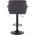 Miniatyrbillede 7 af 8: Rootz Barstol - Bordskammel - Justerbar barstol - Slidstærkt kunstlæder - Ergonomisk design - Stilfuldt moderne look - Højde 90cm-112cm, Sæde 51cm x 3