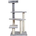Miniatyrbillede 7 af 11: Rootz Gallon Kande Kradsestolpe Kattetræ - Biege, Grå - Spånplade, Plys, Sisal - 18,9 cm x 18,9 cm x 39,17 cm
