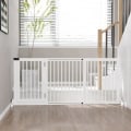 Pikkukuva 2 / 10: Rootz Pet Gate - Koiraportti - Koiran este - Turvaportti - Valkoinen - 113-166 x 36 x 71 cm