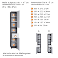 Pikkukuva 7 / 8: Rootz Tall Cabinet - Bathroom Storage Unit - Tower Shelf - Linen Closet - Utility Cupboard - Vertical Organizer - Standalone Rack - White High Gloss/S