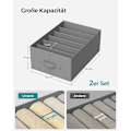 Miniatyrbild 5 av 6: Rootz 4-pack garderobsarrangör - Förvaringslådor - Garderobsskåp - Ovävt tyg - 42cm x 30cm x 17cm