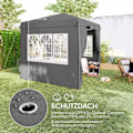 Pikkukuva 6 / 11: Rootz Pop Up Gazebo - Puutarhateltta - Ulkopaviljonki - UPF50+ UV -suoja - tummanharmaa - 250L x 250W x 268H cm