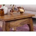 Miniatyrbillede 4 af 7: Rootz sofabord massivt træ Sheesham 60 cm bredt stuebord design mørkebrunt sidebord i landlig stil