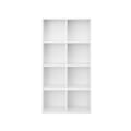 Pikkukuva 2 / 4: Rootz-kirjahylly - Valkoinen kirjahylly - Vapaasti seisova hylly - Lastulevy - 65,5 cm x 30 cm x 129,5 cm - Helppo koota - Kaatumissuoja - Lattian suo