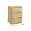 Miniatyrbillede 1 af 8: Rootz spånplade sengebord - Natbord - Endebord - Ibenholtssort - Letvægts - Robust - Nem montering - 35 cm x 40 cm x 59 cm