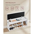Miniatyrbillede 4 af 6: Rootz skostativbænk - Entryway Organizer - Opbevaringsbænk - Spånpladekonstruktion - 30 cm x 100 cm x 44 cm