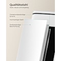 Miniatyrbillede 5 af 6: Rootz White Kosmetikspand - Makeup Organizer - Badeværelset skraldespand - Stål ydre beholder - PP plastik Indvendig spand - ABS plastik Base - 23,9 c