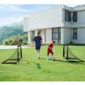 Miniatyrbillede 2 af 7: Rootz Fodboldmål - Pop-up fodboldmål - Sæt med 2 fodboldmål - Fodboldmål - Glasfiberstænger/polyesternet/Oxford-klud - Sort - 120 x 91 x 91 cm