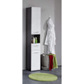 Pikkukuva 6 / 8: Rootz Tall Cabinet - Bathroom Storage Unit - Tower Shelf - Linen Closet - Utility Cupboard - Vertical Organizer - Standalone Rack - White High Gloss/S