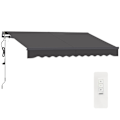 Miniatyrbillede 10 af 10: Rootz Klemmmarkise Markise - Udtrækkelig baldakin - Solskygge - UV -beskyttelse - 296 cm x 250 cm - Holdbart aluminium & polyester stof