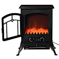 Miniatyrbillede 6 af 11: Rootz elektrisk pejs - sort - metal, glas - 16,34 cm x 11,02 cm x 21,65 cm