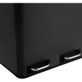 Miniatyrbillede 7 af 7: Rootz 54L skraldespand - Pedalspand - Genbrug - 3 rum - Soft-Close - Indvendige spande - Bærehåndtag - 61,5 x 31,5 x 56 cm - Sort