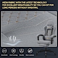 Miniatyrbild 7 av 9: Rootz Massagespelstol - Svankstöd - Mesh som andas - Ergonomisk design - 64cm x 127cm x 54cm