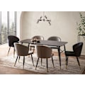 Miniatyrbild 3 av 6: Rootz Modern Dining Table - Rectangular Table - Black Look Table - Sits 6 - 140cm x 80 cm x 76 cm