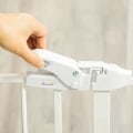 Miniatyrbillede 5 af 7: Rootz Dog Barrier - Dørport - Pet Gate - Vinkeljusterbar - Foldbar konfigurationslåge med automatisk lukkedør - 3 paneler - Hvid - 202,5 x 76 cm